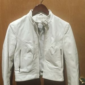 White leather jacket